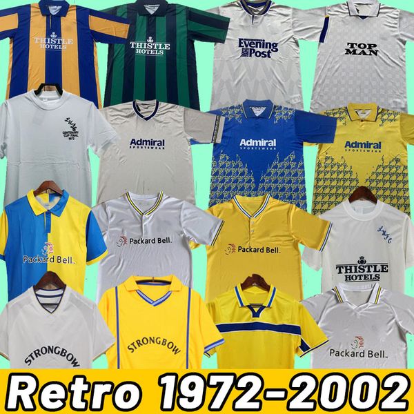 KEWELL Retro Kurzarm Herren Fußballtrikots HASSELBAINK McALLISTER Heim- und Auswärtstrikot Weiß Gelb Blau Fußballtrikot Uniformen 00 02 88 90 91 92 93 94 95 96 97 98 99 1972