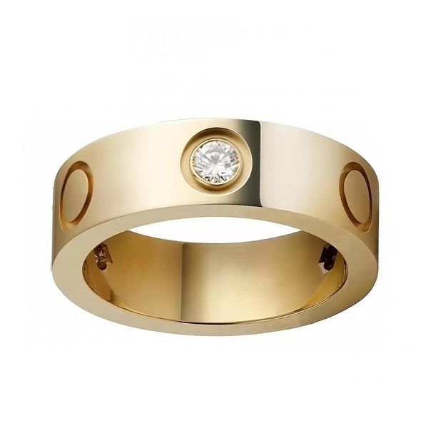 Love Rings Titanium Steel Men and Women Designer Ring Couple Screws Rings Jewelry Gifts Largura 4mm 5mm 6mm