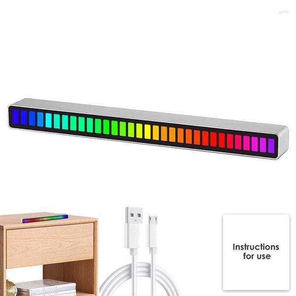 Decorazioni natalizie Rhythm Light Bar Barra luminosa a LED wireless per camera da letto Ambiente colorato ad attivazione vocale con 8 modalità Musica Sincronizzazione audio