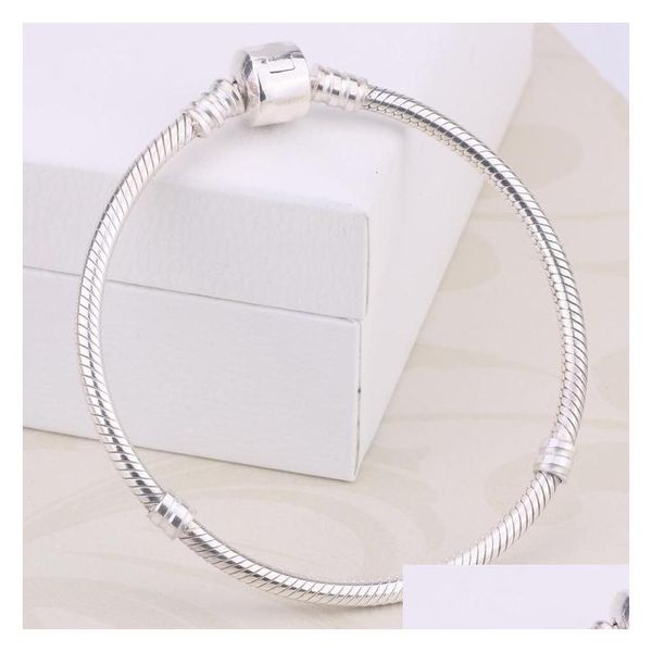 Braccialetti Charm Factory Wholesale 925 Sterling Sier M Snake Chain Fit Pandora Charms Charms Bracciale Bracciale Gioielli Regali di gioielli per me Dhiya