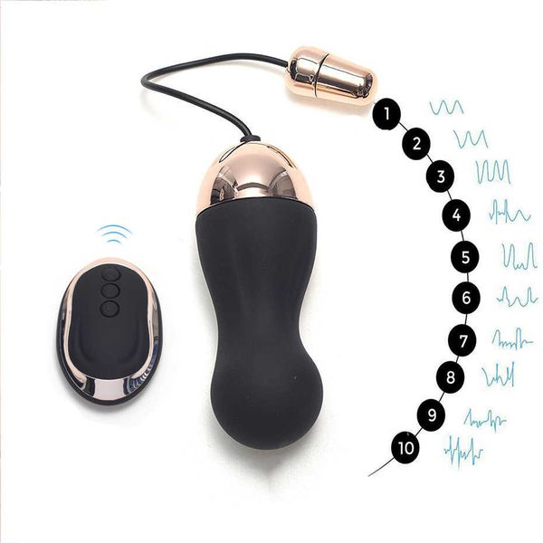 Articoli di bellezza HIMALL Vibratore telecomandato senza fili Giocattolo sexy per adulti Potente proiettile Uovo vibrante Prodotto per donne Kegel Ball Massaggio erotico