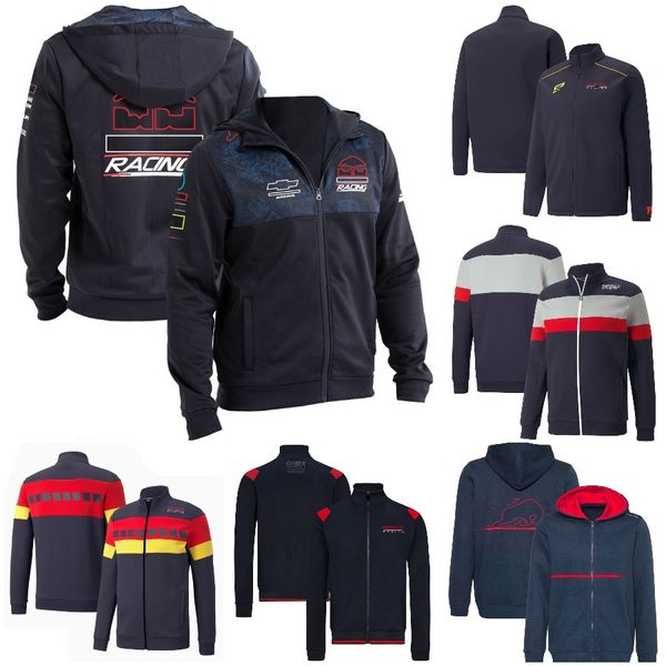 2023 F1 Ceket Hoodie Formula 1 Yarış Takımı Hoodies Sürücü Fermuarı Sweatshirt Sıradan Araba Rüzgar Geçirmez Ceketler Açık Motokros Forması