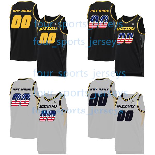 Custom NCAA Missouri Tigers Basquete College Kaleb Brown Noah Carter Ronnie Degray III Mohamed Diarra Sean East II Jackson Francois DeAndre Gholston