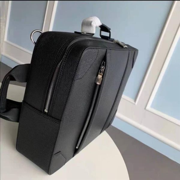 Мужской рюкзак бизнес -портфель с двойной целью мешков для плеч мужчина подлинный мужский кожаный ноутбук мессенджер рюкзаки H168d