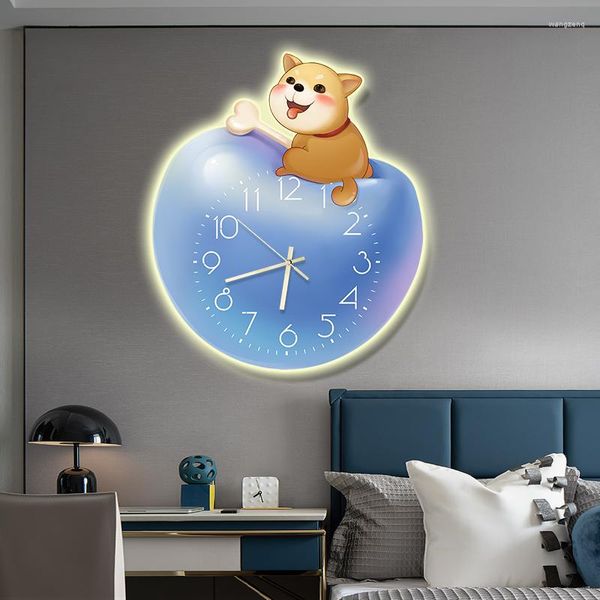 Orologi da parete Camera da letto Orologio Decorazione Pittura Cartone animato Ristorante Murale Soggiorno Zodiaco Orologio da cintura creativo appeso