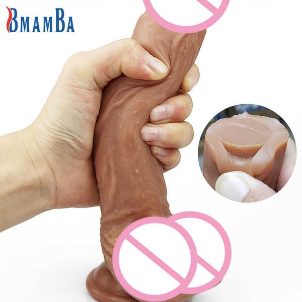 Itens de beleza 7/8 polegadas enormes vibrões realistas de silicone macio pênis dong com o copo de sucção para mulheres masturbação lesbain sexy brinquedo pele de brinquedo pau