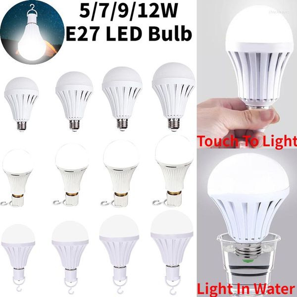 5/7/9/12W Smart Glühbirne Led E27 Wiederaufladbare Notfall Camping Lampe Hängen Energie Sparen Touch To