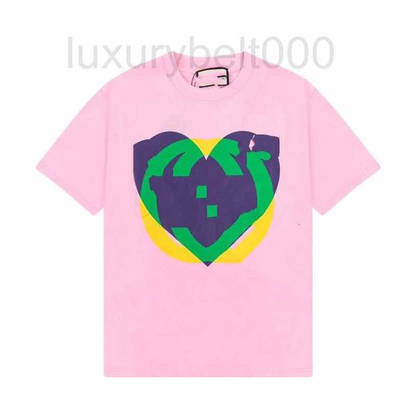 Designer de camiseta feminina Paris Palavras de manga curta Big Love Loves Looks T 3GZ5