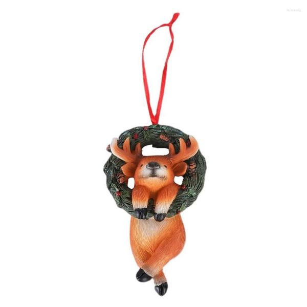 Decorações de Natal Ornamentos de animais de árvore fofa