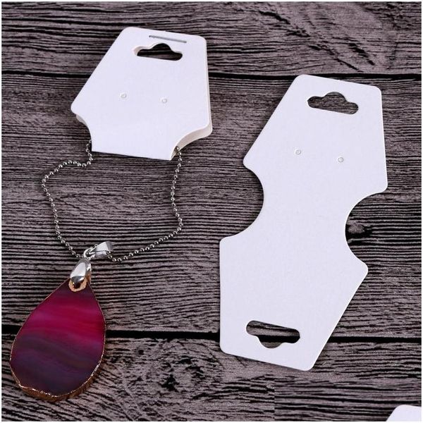 Tag Prezzo Carta 16 Stile Nero/Bianco/Kraft Orecchino a bottone Collana Bracciale di diverse dimensioni Cartellino per appendere Gioielli Display Carte Etichetta 132 W Dhjdq