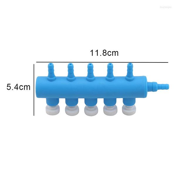 Accessori per pompe ad aria Pompa per ossigeno Valvola di controllo del volume del gas Distributore di plastica per tubi dell'acquario