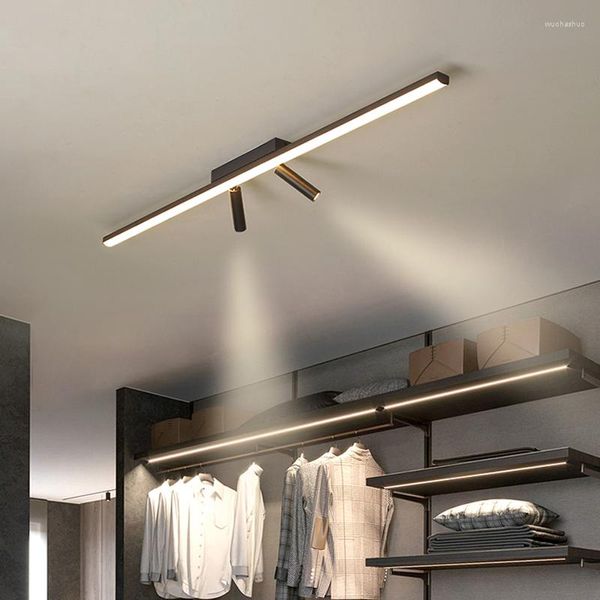 Lampadari Moderni A Led Con Faretti Plafoniere A Strisce Acriliche Nere Per Soggiorno Sala Da Pranzo Cucina Corridoio Illuminazione Interna