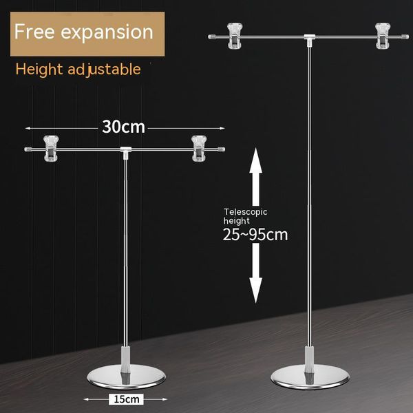 L T-förmiger Metallplakathalterständer Desktop-Supermarkt-Preisschild-Präsentationsständer