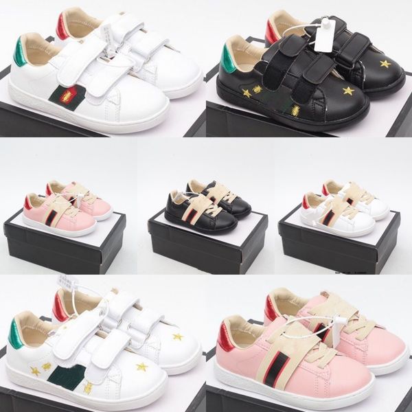 Schuhe Designer Casual Kinder Bee Trainer Kleinkind Baby Schuh Big Kid Jugend Sneaker Kleinkinder Mädchen Jungen Kinder Schwarz Weiß Rosa Grün