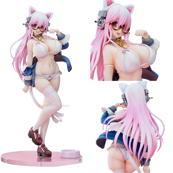 Miniature Giocattoli 27cm Nitro Super Sonic Super Sonico White Cat Ver Anime Figure Super Sonico Action Figure Collezione Nitroplus M