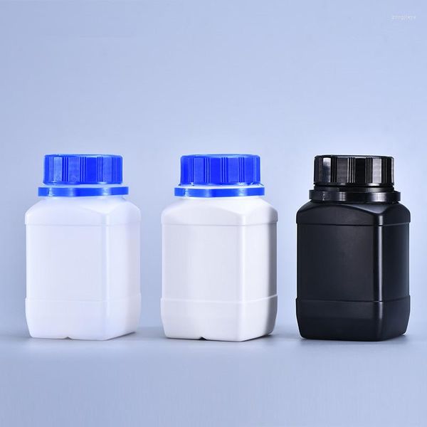 Bottiglie di stoccaggio 4pcs da 250 ml bottiglia quadrata per materiale HDPE vuoto Contenitore Coating Coating Riutilizzabile Mouth Wide Mouth