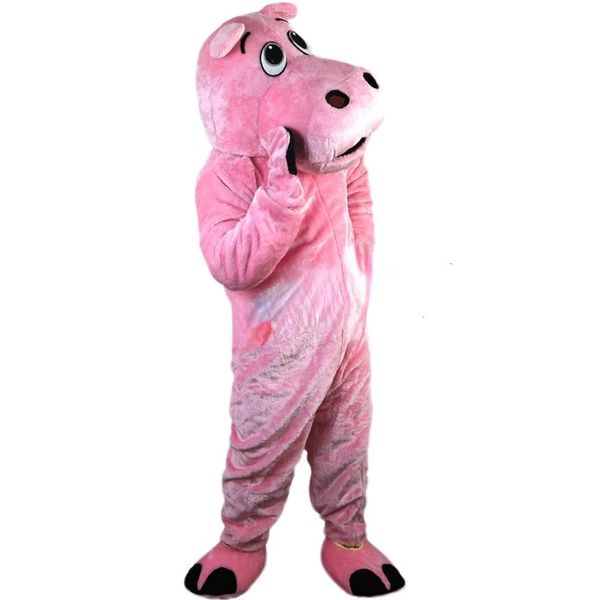 Mascotte di ippopotamo Fursuit Costumes Cartoon Custom Mascot Walking Puppet Animal Costume Server di eventi su larga scala