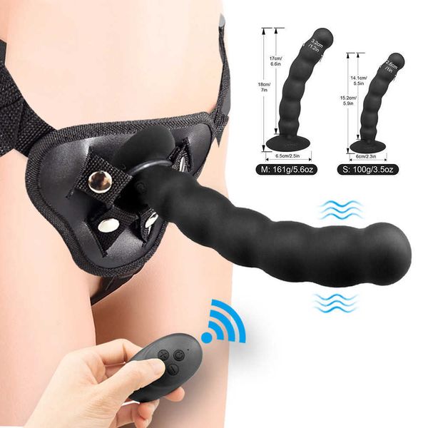 Articoli di bellezza Massaggiatore prostatico Vibratore remoto senza fili Perline anali Butt Plug Stimolatore del punto G Pene Dildo vibrante Giocattoli sexy per uomini Donne