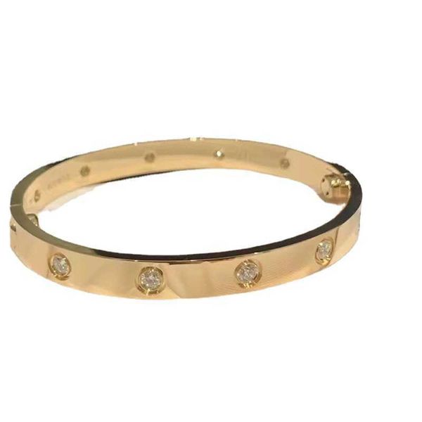 Designer Nail cati gesp 18K roségouden volledige diamanten sterarmband dames netto rood sterling zilver