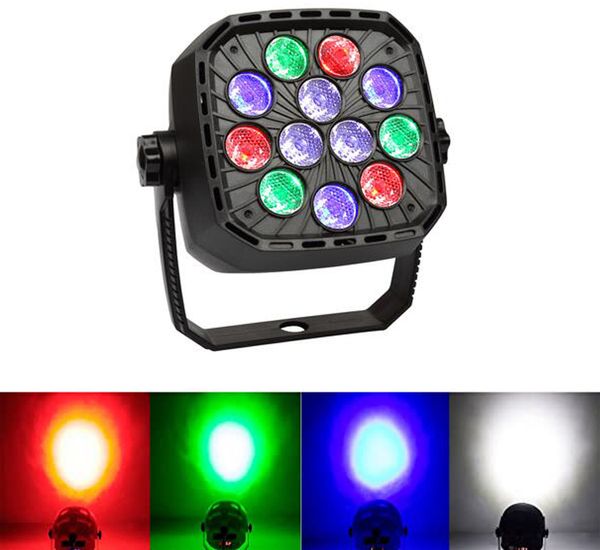 RGBW DMX 512 Luce attivata dal suono 12 LED Palcoscenico professionale Par Lights DJ Disco Party Light Illuminazione da palco per interni per Club KTV Compleanno