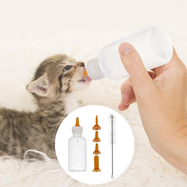 Garrafas de armazenamento 1 Conjunto de 120 ml de gatinho com alimentadores de enfermagem para animais de estimação de cachorro