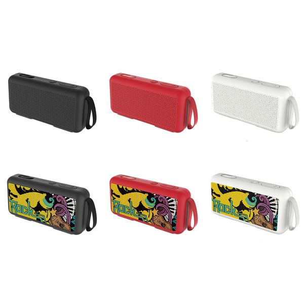 F0 Retro Bluetooth 5.0 Lautsprecher Tragbares Lanyard Kreative Graffiti Minikarte FM Geschenk LOGO Drahtloses Audio DHL/UPS Schnelles Schiff