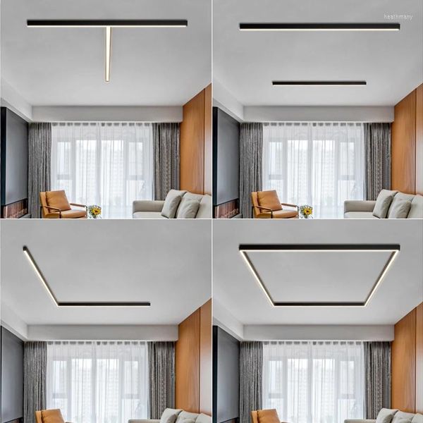 Plafoniere Minimalista Striscia LED Corridoio Lampadari Corridoio Lampada da balcone Semplice e moderno Ingresso creativo Illuminazione per guardaroba Casa