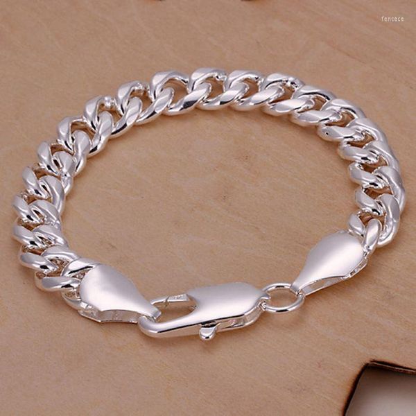 Braccialetti di collegamento Bracciale in argento placcato moda 925 gioielli per le donne 10mm forma di gambero / MSBNODSRH151