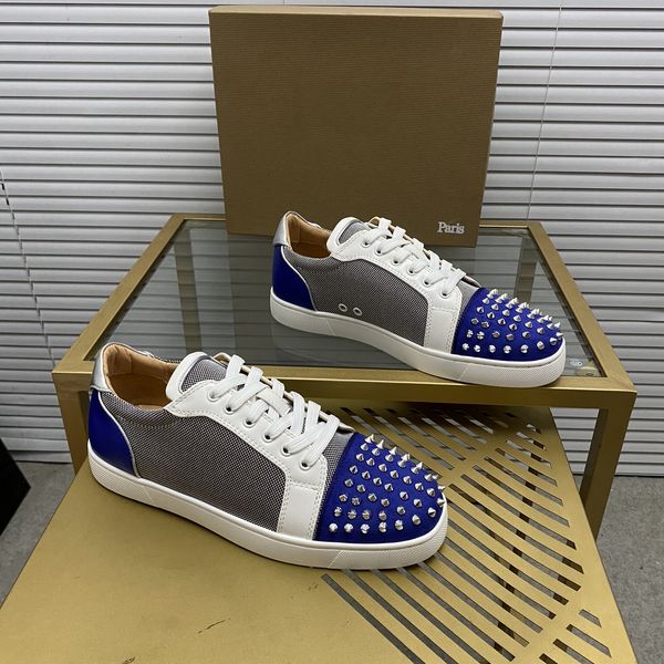 Top masculino sapatos cravejados elegantes, designer de couro real, estilo rocha de rocha unissex solas vermelhas sapatos de luxo feminino diamante incrustado sapato casual 00105