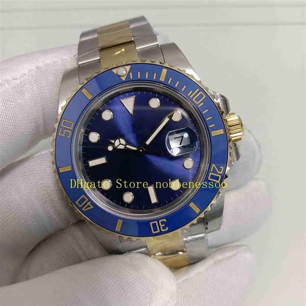 7 Color Real Po 904L Steel VS Factory Automatic Cal 3135 Watches Mens 40MM 116613LB Date Ceramic 18K Two Tone Gold Blue 116613 186Y