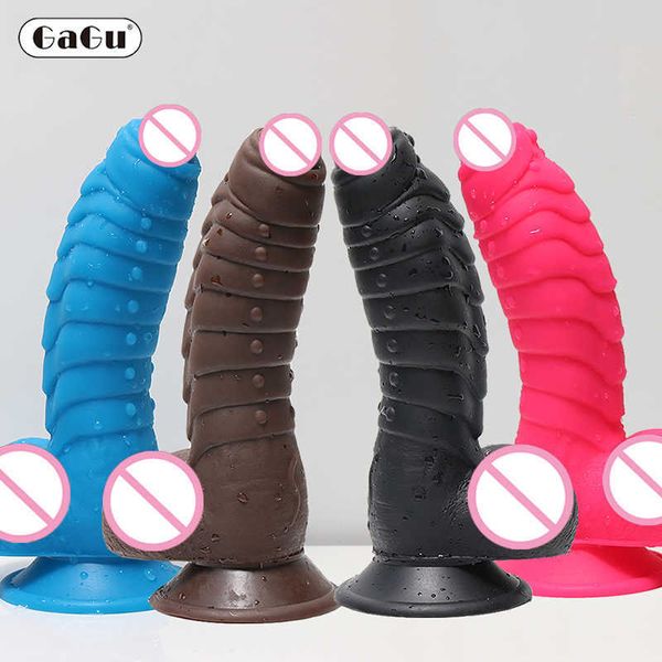 Articoli di bellezza Thrust Dildo Color Dinosaur Scales Pene con ventosa Large Female Adult sexy Toys Real Huge Cock Strapon Big Dick sexyy Shop