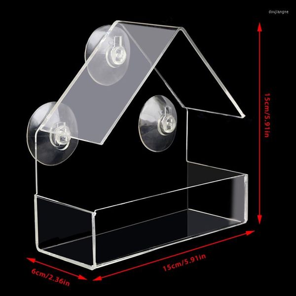 Andere Vogelzubehör-Fenster-Futterhäuschen, starke Saugnäpfe, durchsichtig, klein