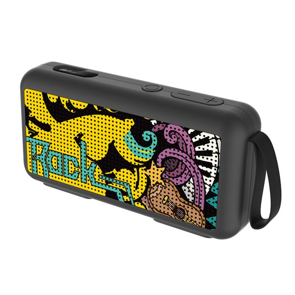 F0 Altoparlante Bluetooth 5.0 retrò Cordino portatile Creativo Graffiti Mini Card FM LOGO regalo Audio wireless