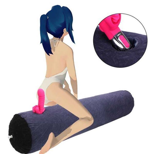 Articoli di bellezza Gonfiabile Abbracciare Cuscino BonBon Montare Inserto Dildo Vibratore Fissare giocattoli sexy da equitazione per dispositivo di masturbazione femminile