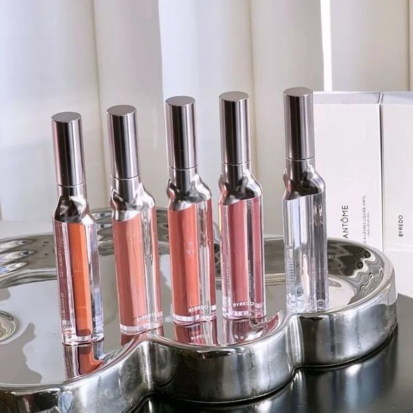 Marca Lipgloss 4ml Liquid Lipstick Vinyl Rouge Levres Liquide rossetto Lasting Colour Retaining Lips Makeup Beauty Lip Glaze 5 Color Flushed Fantome Thar Desert