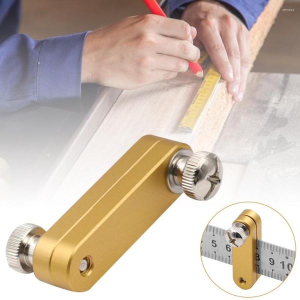 Set di utensili manuali professionali Righello in acciaio Blocco di posizionamento Calibro di marcatura della linea in ottone per localizzatore Strumenti di misurazione del calibro per la lavorazione del legno fai-da-te