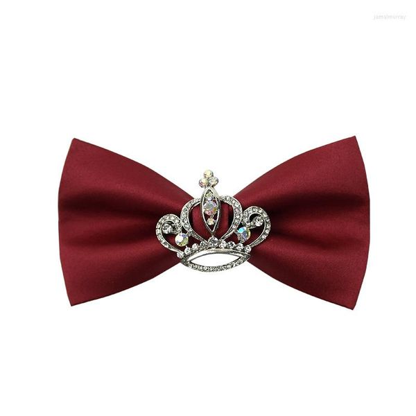 Laço amarra a moda machine tie masculina coroa de alta qualidade diamante noivo borboleta Ótimo para festa de casamento de festa de casamento