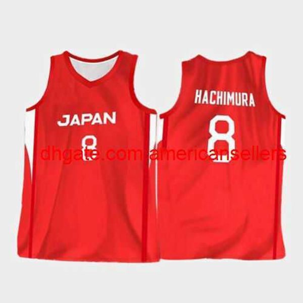 2021 TOKYO RUI HACHIMURA #8 Equipe Japan Jersey Nomes Custom Nomes S-5xl