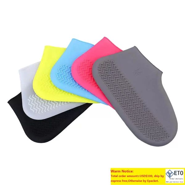 Stivali da pioggia in silicone Copriscarpe impermeabili Copriscarpe resistenti all'acqua Unisex Antiscivolo Resistente all'usura Riutilizzabile Interni all'aperto Giorni di pioggia