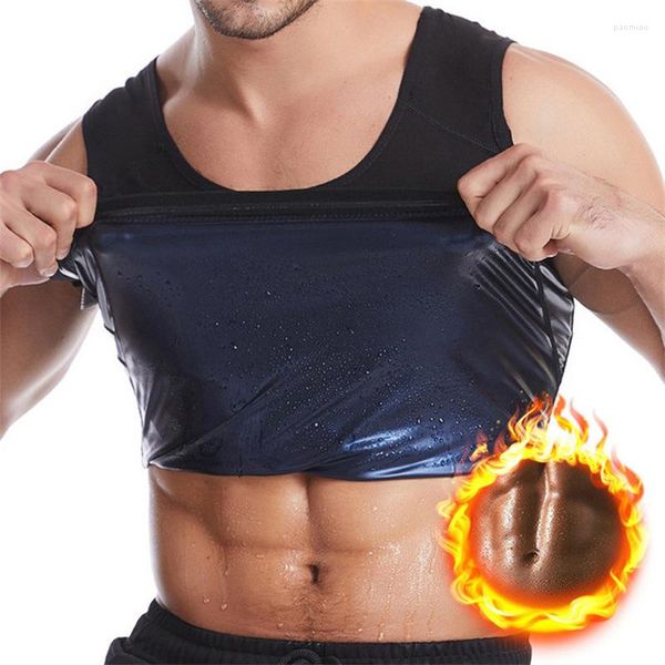 Herren Body Shaper Sweat Sauna Weste Männer Abnehmen Fajas Tank Top Shaper Schwitzen Mann Polyester Workout Shirt