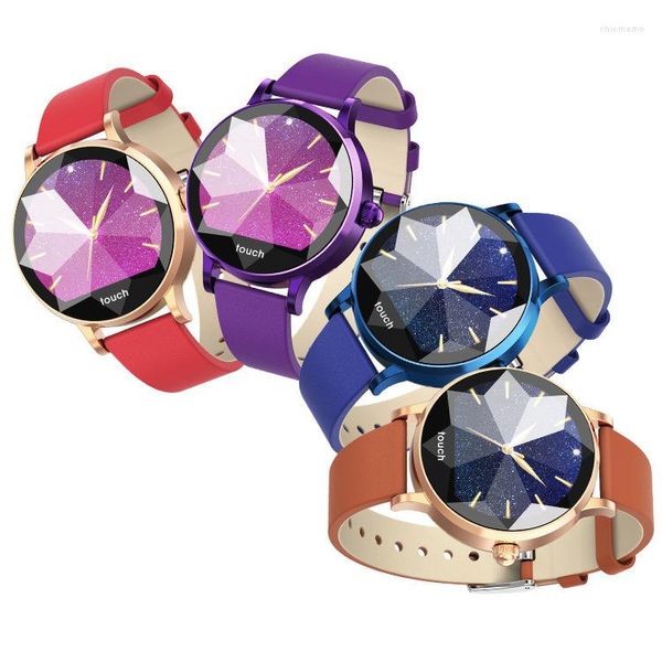 Braccialetti di collegamento ROW27 Bracciale intelligente femminile Colore Grande schermo Frequenza cardiaca Pressione sanguigna Bluetooth Step Multi Function Orologio sportivo