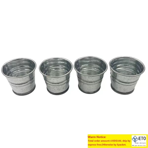 Nostalgia Mini Nursery Pots Silver Wedding Succulent Scolar Galvanized Tub per piccola scatola di favore delle piante