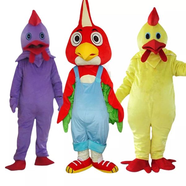 Costume della mascotte dei cartoni animati di tacchino Ringraziamento Grande uccello Anime Vestito Gallina Copricapo Attività Vestiti di propaganda Parata di pollo