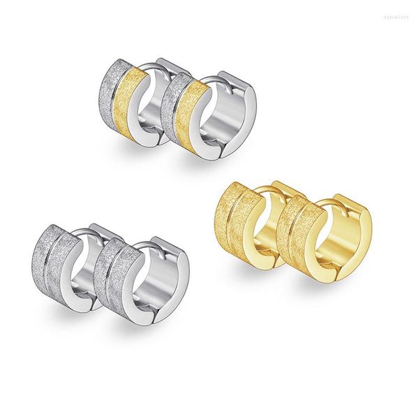 Orecchini a cerchio Moda uomo Tappi per le orecchie piccoli Acciaio al titanio 7x13mm Acciaio inossidabile 316L Creoli Gioielli punk per ragazzi