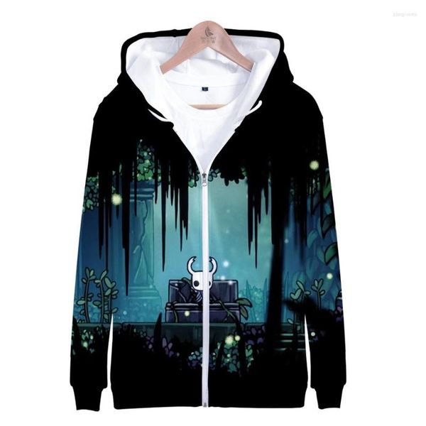 Herren Hoodies Hollow Knight Zipper Jacke 3D Sweatshirts Männer/Frauen Unisex Casual Kapuzen Zip Up Jungen Mädchen Mäntel