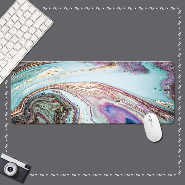 2022 tinta de mármore de mármore mousepad gamer gamer mouse pad da mesa de tats de teclado tape