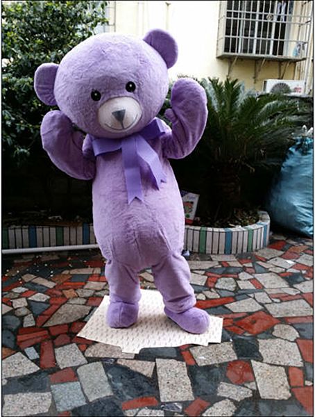 Halloween Teddy Bear Mascot Costume Faculdade de aniversário Vestido de tamanho adulto
