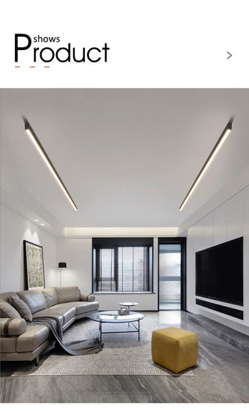 Lâmpadas pendentes Luzes de teto montadas na tira longa Luzes de teto nórdico Moderno Varanda Bedroom Sala de jantar Lâmpada LED LED