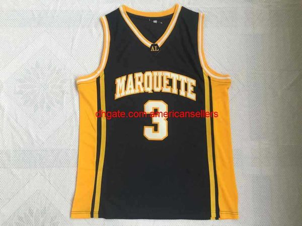 Custom Wade#3 Marquette High School Basketball Jersey S-5xl Blue