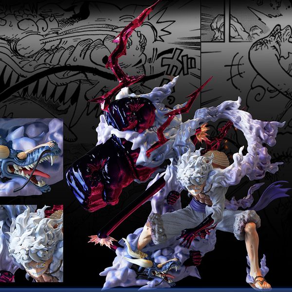 Novità Giochi Anime One Piece Figurine Wake Up Sun God Nika Gear 5 Rufy 28 cm PVC Action Figure Statua Modello da collezione Giocattoli per bambini Regalo